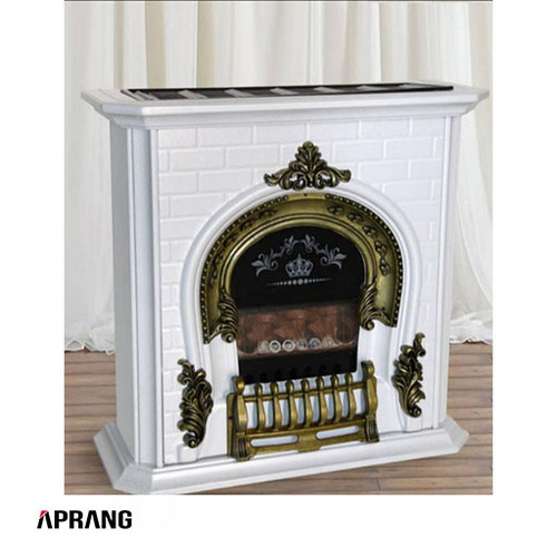 بخاری گازی سفید طلایی