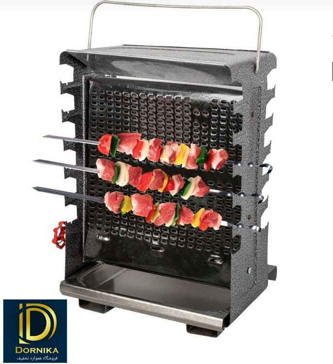 کباب پز ایستاده گازی نوبل ۱۲ سیخ