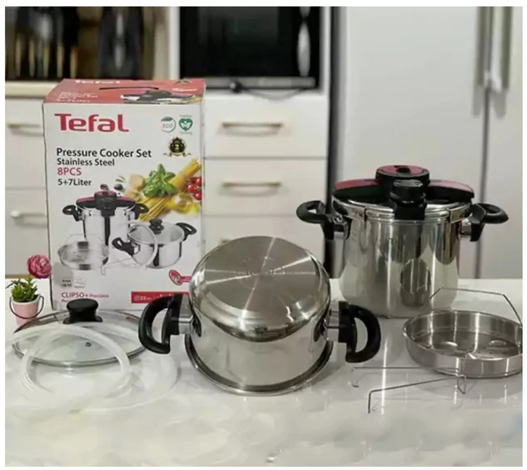 زودپز دوقلوی تفال ۵ و ۷ سه کاره