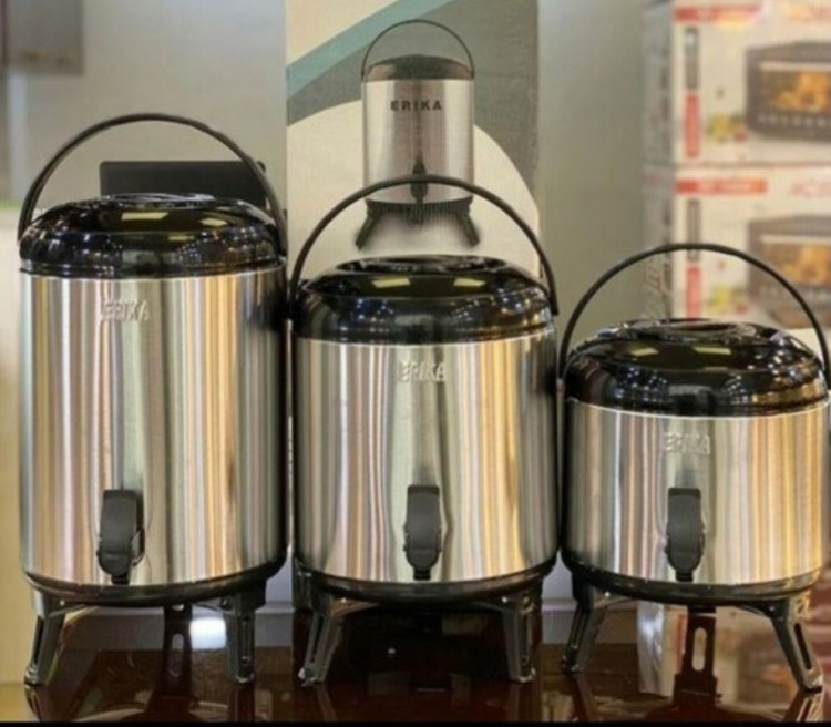 کلمن آب استیل پایه دار برند MCO سایز ۱۰ لیتری