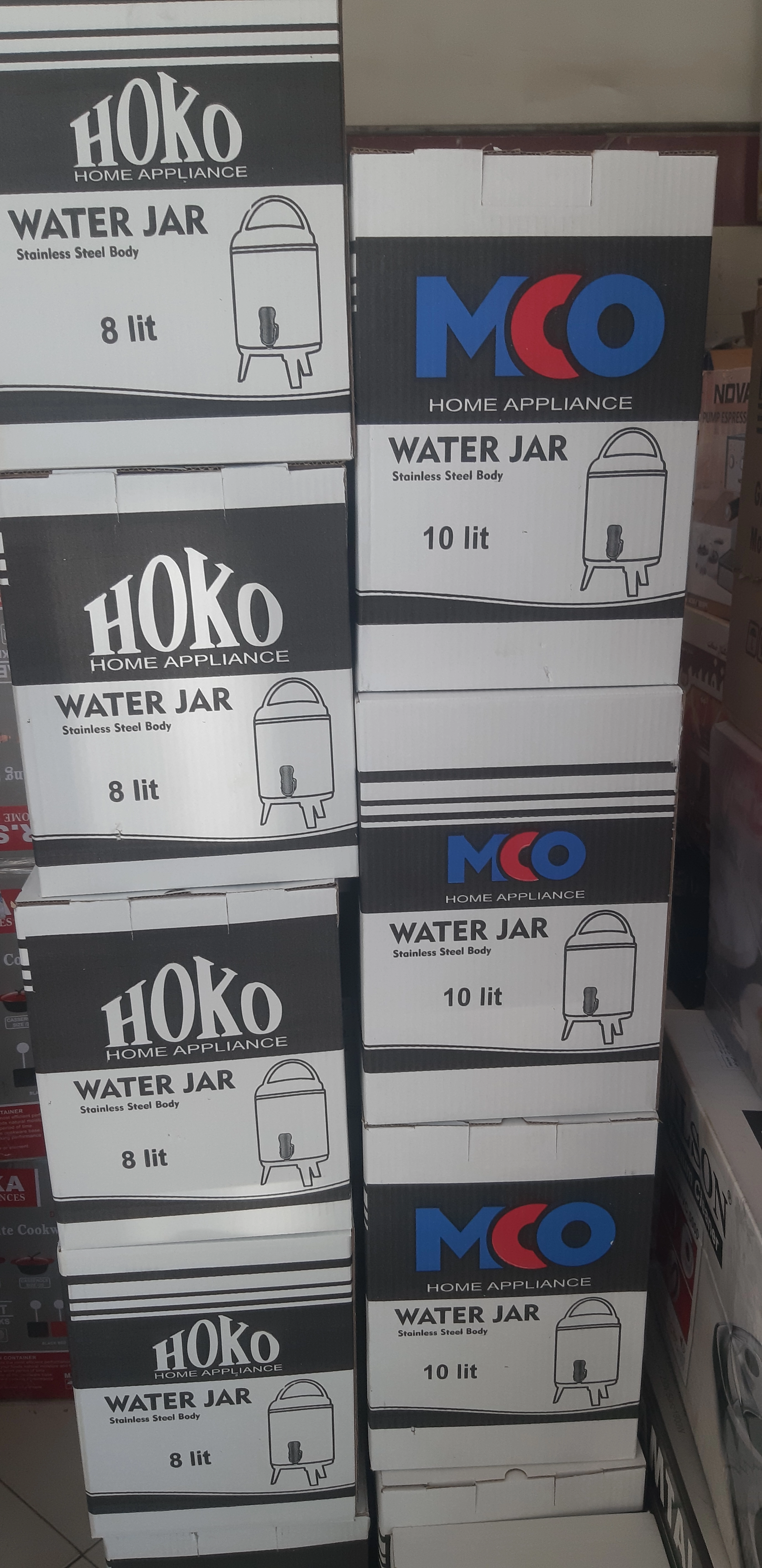 کلمن آب استیل پایه دار برند MCO سایز ۱۰ لیتری