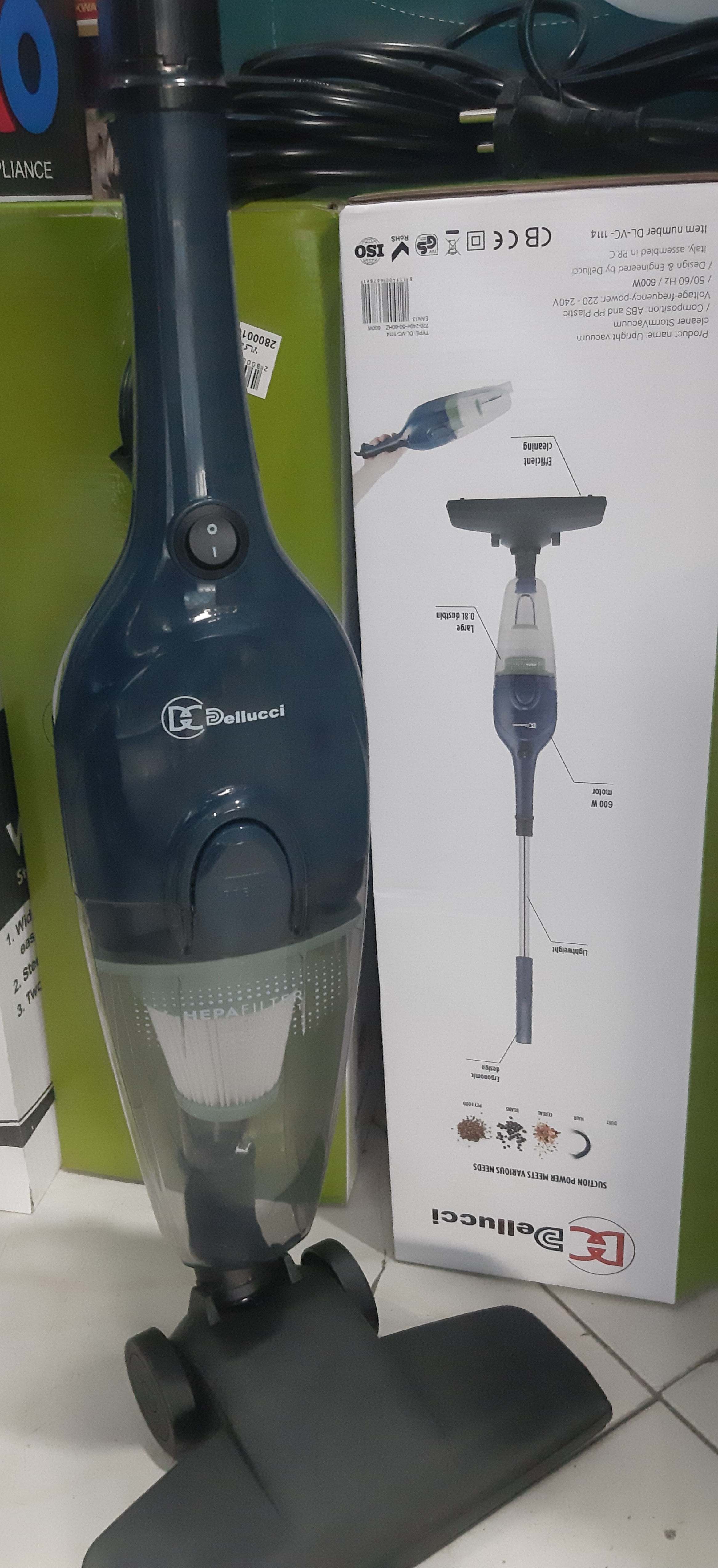 جارو برقی ایستاده دلوسی مدل DL-VC-1114 با ۱۸ ماه گارانتی