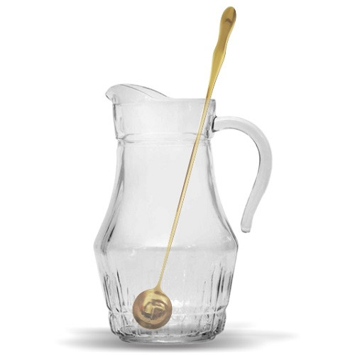 قاشق همزن پارچ بلند استیل 1 عددی طلایی