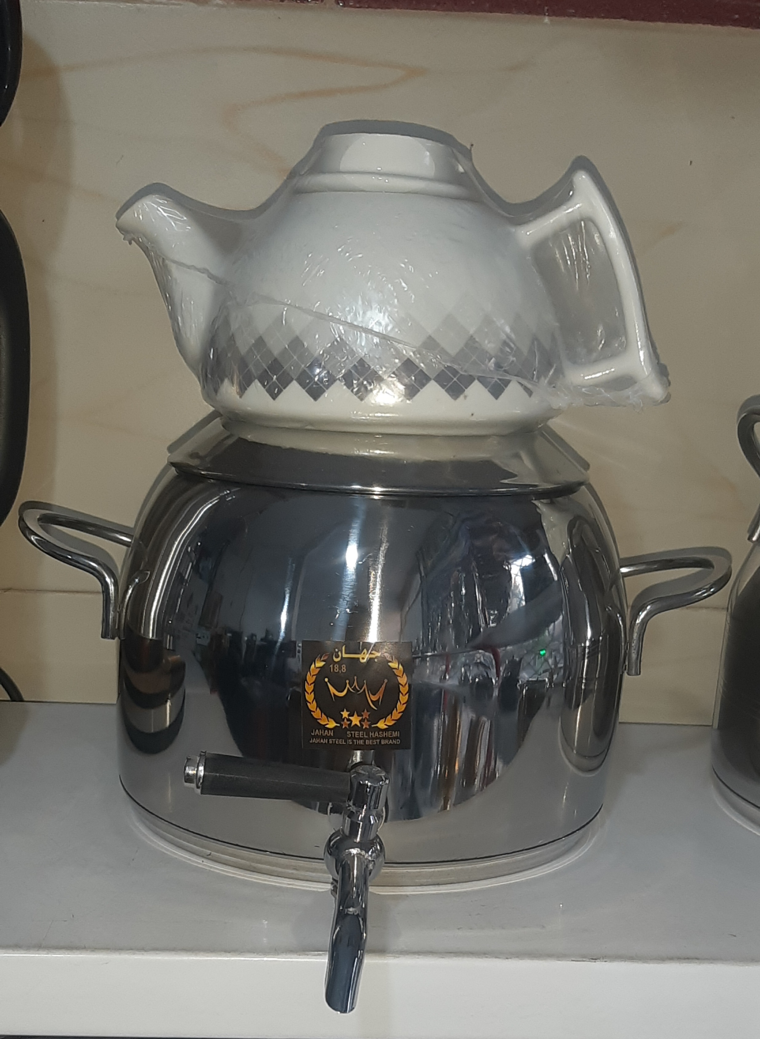 کتری قوری استیل جهان کف چدن