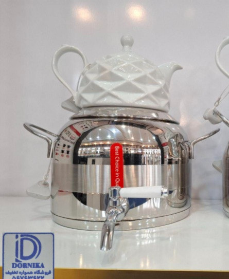 کتری قوری استیل کف چدن طرح یونیک