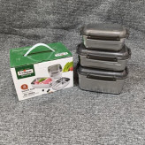 ظرف غذا استیل مستطیلی ۳ تیکه یونیک