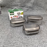 ظرف غذا استیل درب دار یونیک مستطیلی