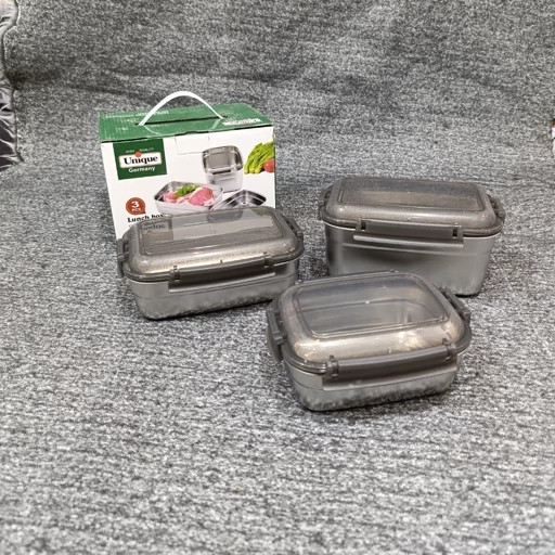 ظرف غذا استیل درب دار یونیک مستطیلی