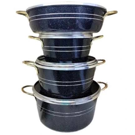 سرویس ۷ پارچه هلنا دانشجویی دسته طلایی زنبوری فورج