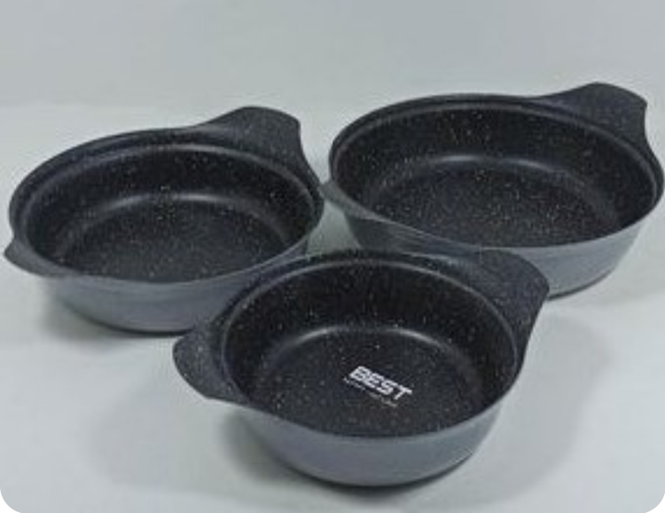 سرویس تابه چدن بست ۳ تایی