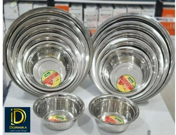 آبکش لگن استیل یونیک ۵ تایی